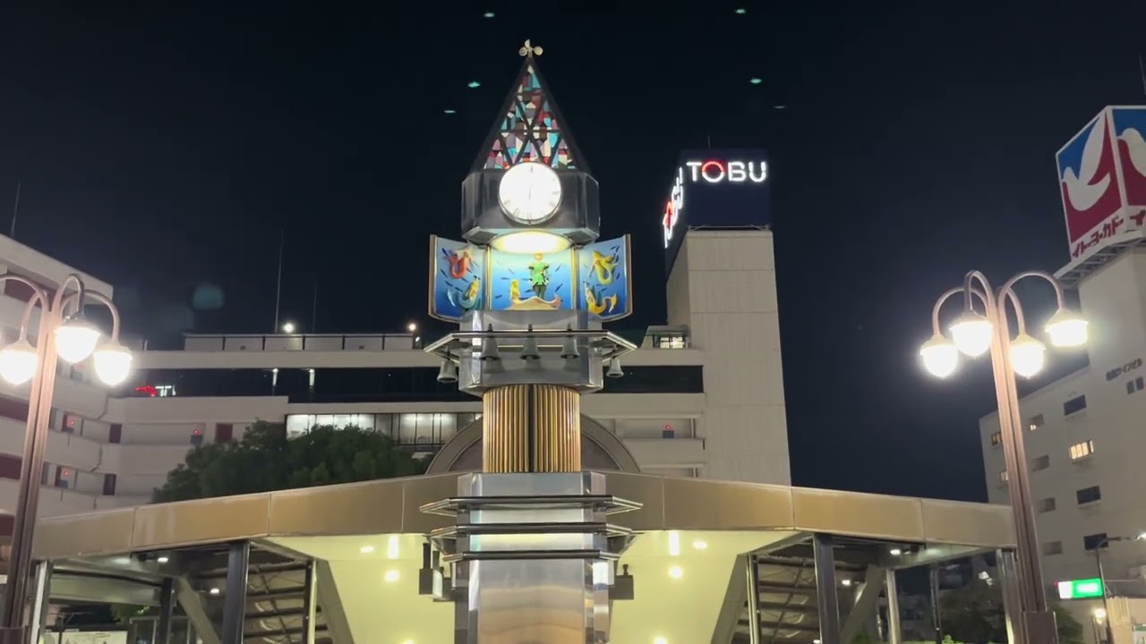 アンデルセンの塔（夜）_偶数時バージョン_千葉県船橋市_船橋駅前（音楽が鳴らなかった…故障…？）