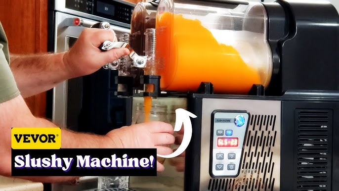 VEVOR Margarita Machine, 15Lx2 Tanks Frozen Drink Machine, 1000W Commercial Slushy Machine, Frozen Margarita Machine Perfect for Restaurants Cafes Bar