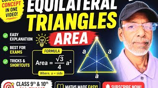 "समबाहु त्रिभुज का क्षेत्रफल 😲"या"Area of Equilateral Triangle 🔥"