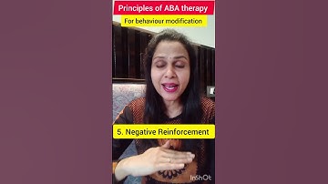 Negative Reinforcement/behaviour modification/principles of ABA therapy/series part 9