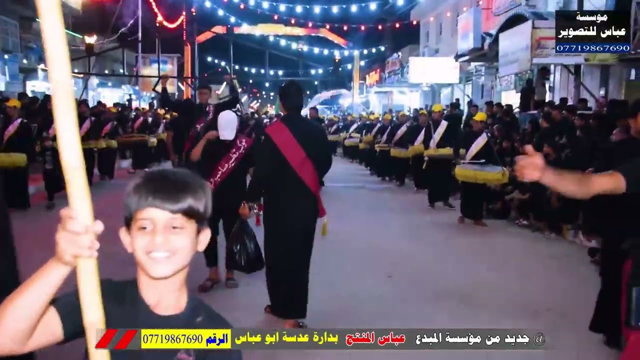 منصه حي الشهداء تستقبل المواكب الحسينيه الاعلامي الرسمي عباس المنتج وحسون العطواني