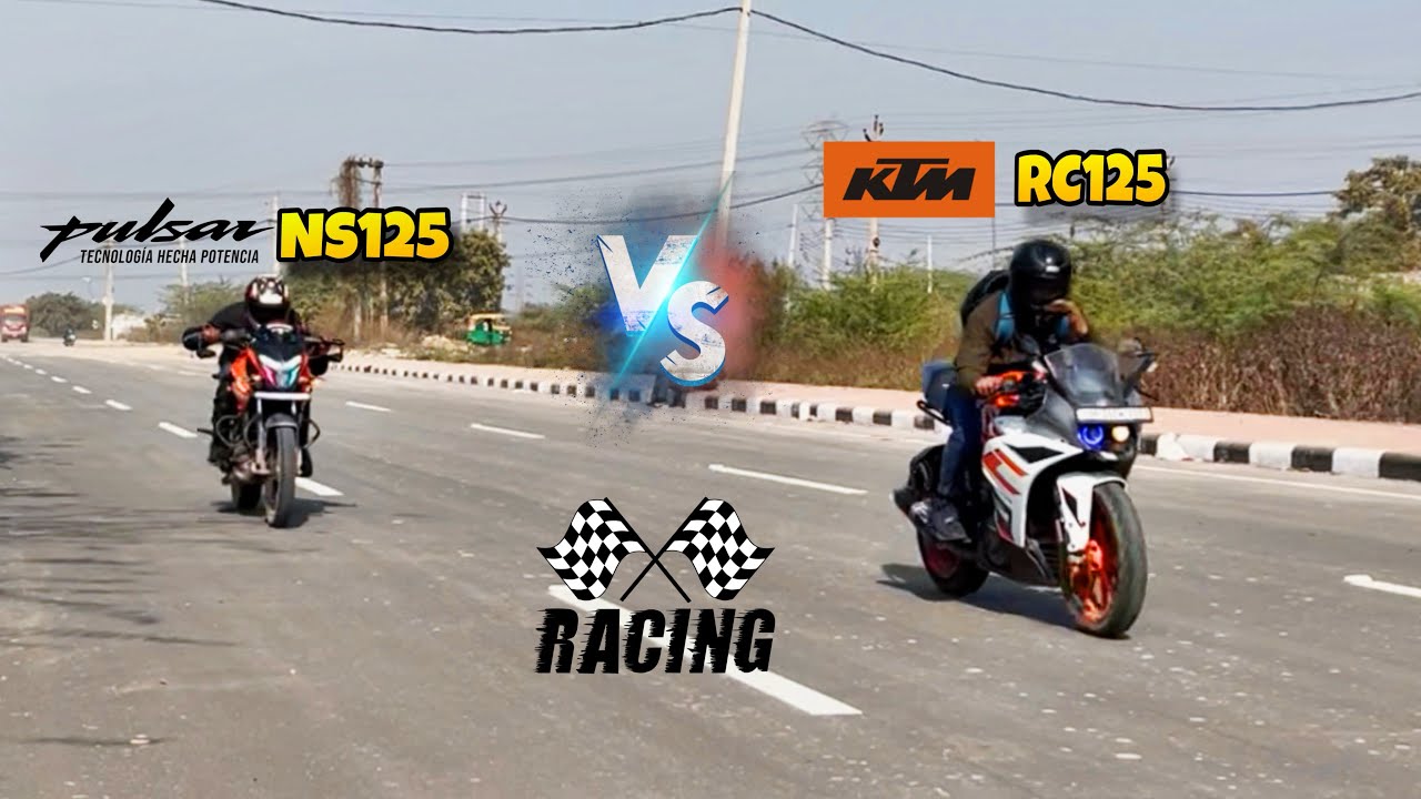 KTMRC125 VS NS125 ￼￼drag race💀🔥