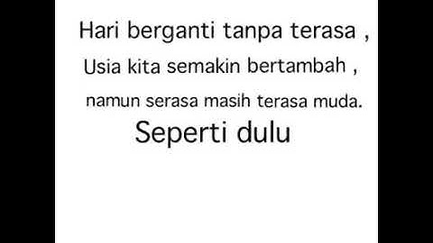 Semakin hari Usia tambah Berkurang..