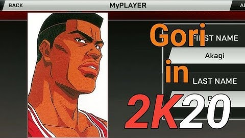 HOW TO CREATE AKAGI GORI IN NBA 2K20