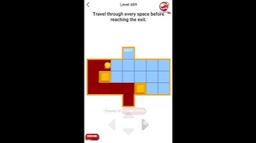 EASY GAME LEVEL 489 Travel Through Every Space Before Reaching The Exit