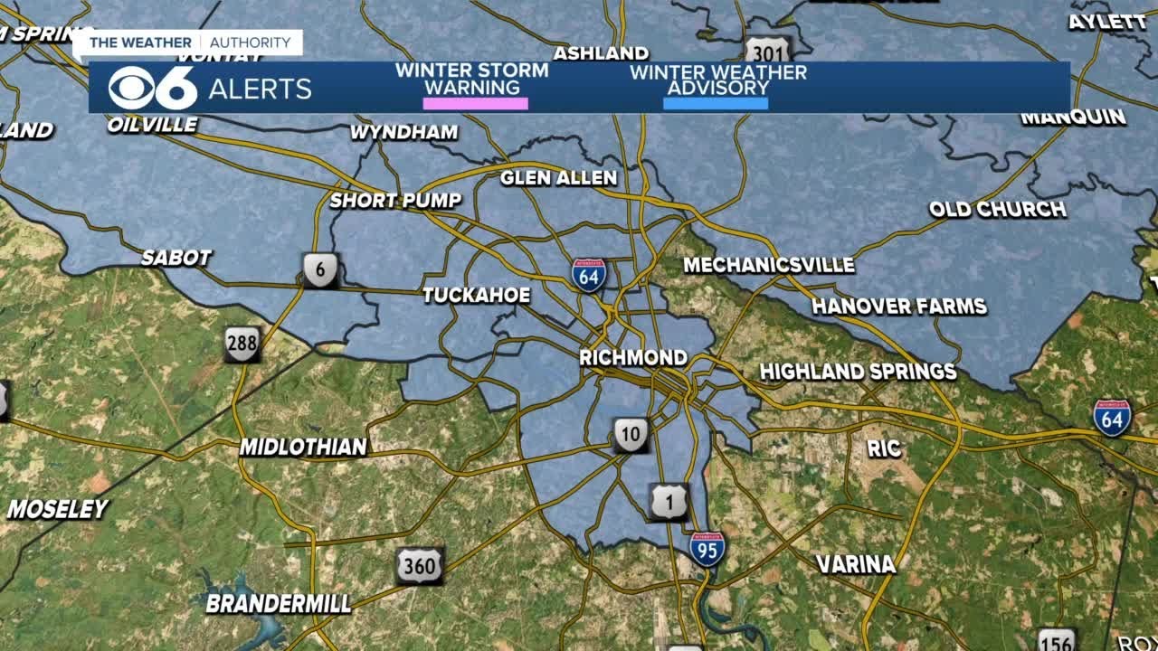 Winter weather advisory issued for part of Virginia ahead of winter ...