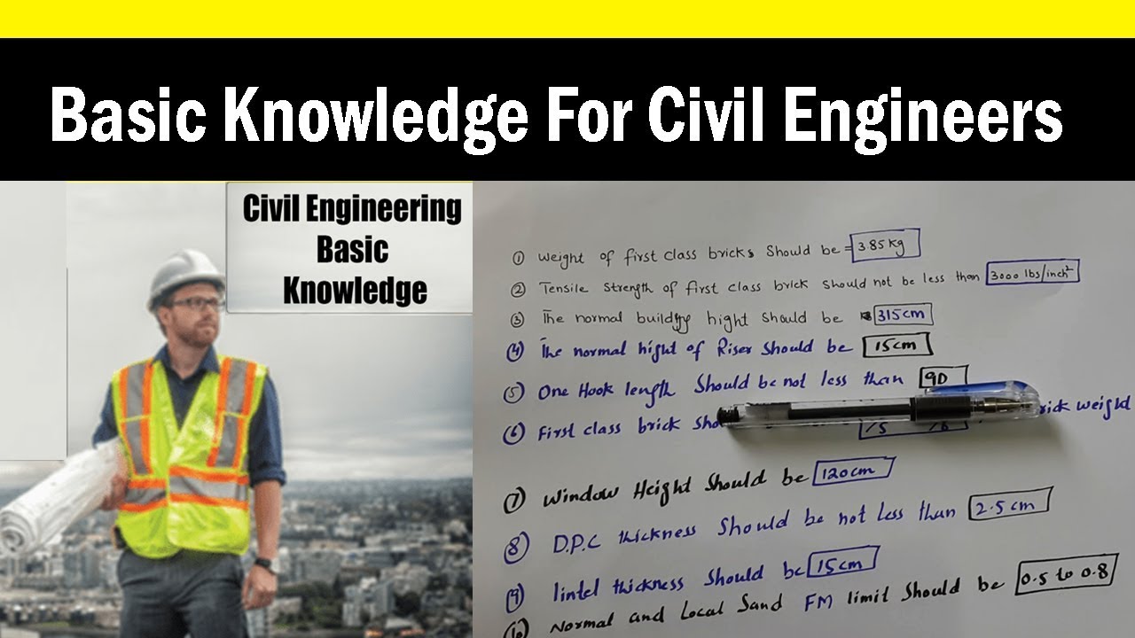 Basic Knowledge for Civil Engineers to Remember - Civil Engineering ...
