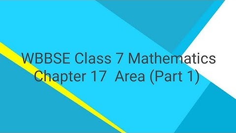 WBBSE#Class 7#Mathematics#Chapter 17 (Part 1)