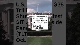 U.S. Debt Tops $38 Trillion Amid Shutdown, Fastest $1T Jump Outside Pandemic #TLT #UUP #DowJones