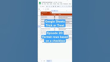 🎃 Checkbox = Row Formatting! 🧙‍♂️ #googlesheets #spreadsheettips #conditionalformatting
