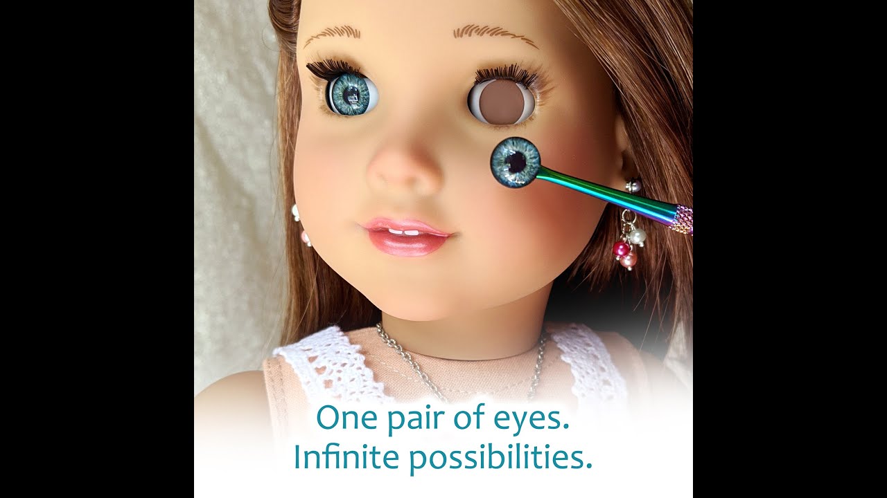 NEW! Removable Adhesive Irises and Infinity™ Blinking Doll Eyes by