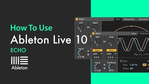 How To Use Ableton Live 10 Echo with Bluffmunkey - Controls