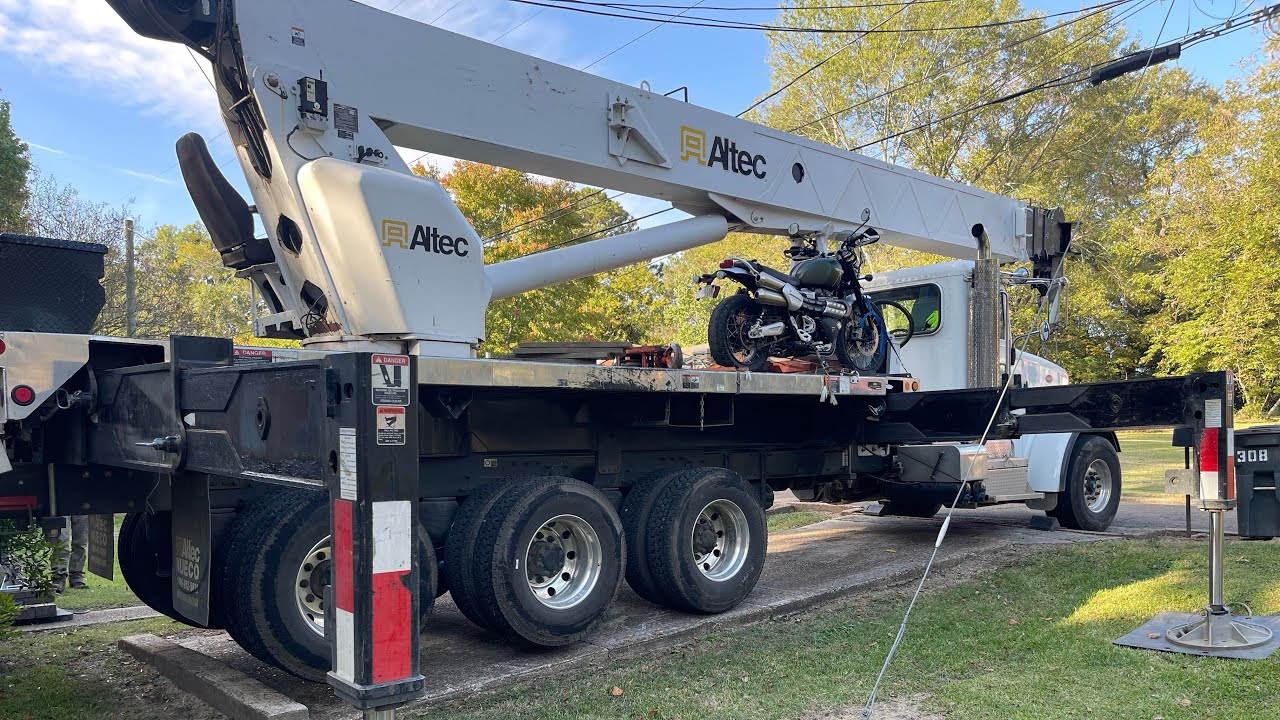 Tree Removal With A Crane YouTube Tree Removal With A Crane YouTube