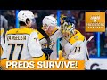 Nashville predators survive third period onslaught to even series with vancouver canucks