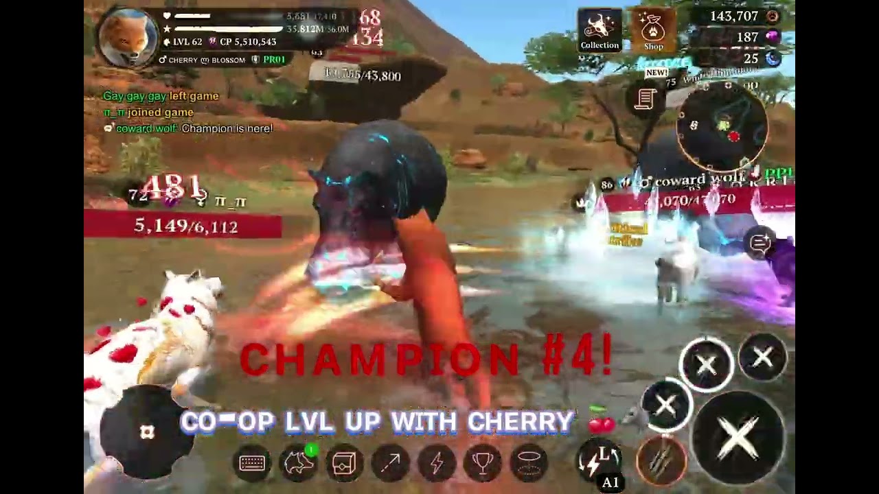 The Wolf 🐺 Co-op, hunting champions and lvl up to 63🥳 - YouTube