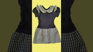 #Short #Vestido Fácil de Niña #Mangas Bombache #Cuello Baby.