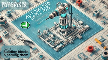 Space Engineers: Building and Naming Blocks for the Ultimate Automated Drill Rig | Part 1