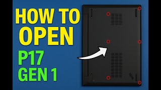 Lenovo Thinkpad P17 Gen 1 20Sn 20Sq Bottom Cover Removal Guide