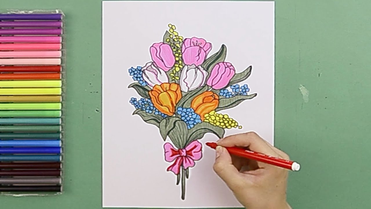 How To Draw A Flower Bouquet Mother s Day YouTube how-to-draw-a-flower-bouquet-mother-s-day-youtube
