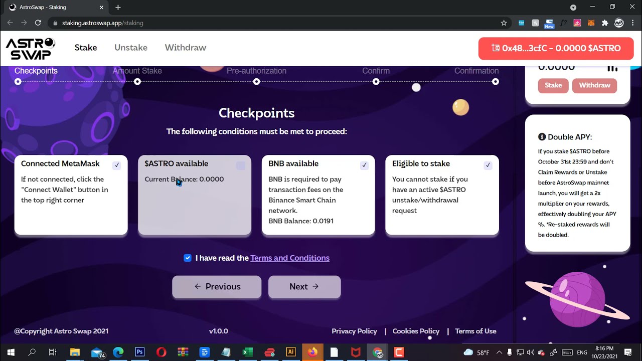 🚀🔥STAKING ASTROSWAP | TUTORIAL | How To Stake Astro Swap Coin | $Astro  Token - YouTube