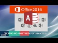 Microsoft Access 2016 Tutorial: Creating and Modifying Reports