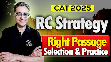 CAT 2025 | RC Strategy - Right Passage Selection & Practice | Abhishek Kalra Sir | MBA Pathshala