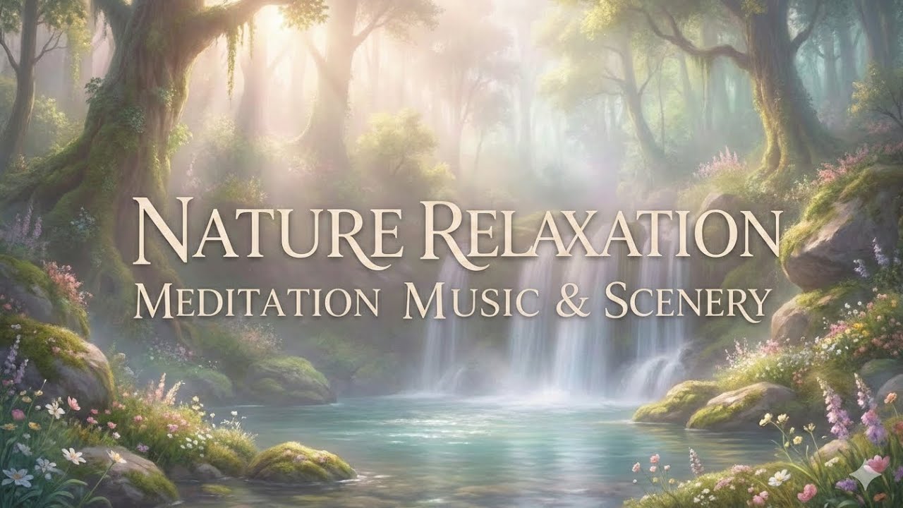 RELAXING||Waterfall Nature Sounds Calming Birdsong Sound of Water ...