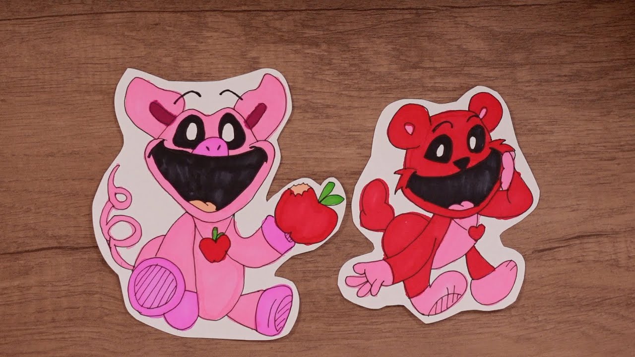 Smiling Critters Picky Piggy & Bobby Bearhug Coloring
