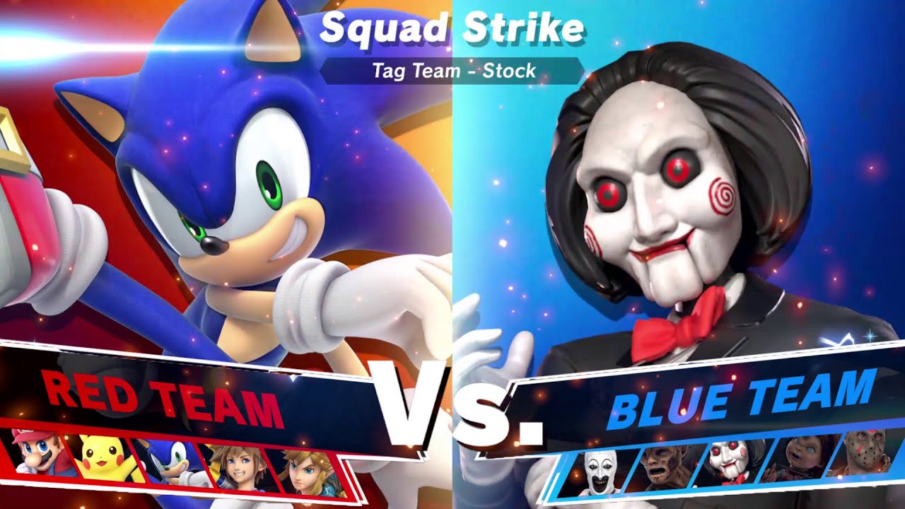 Team Gamers vs Team Horror Films - SSBU Squad Strike Quickie