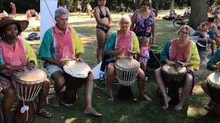 Suguda Middenstuk Djembe Band Zamana for (Four Horizons – 2000 drummers aan zee)