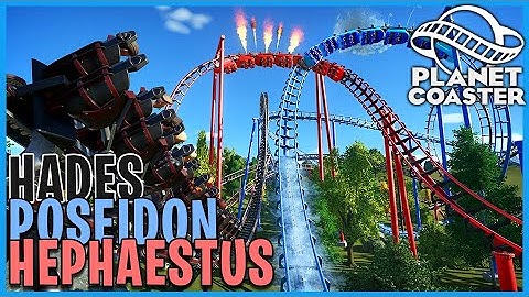 Greek Gods: Triple Dueling Boomerangs! Planet Coaster: Coaster Spotlight 753