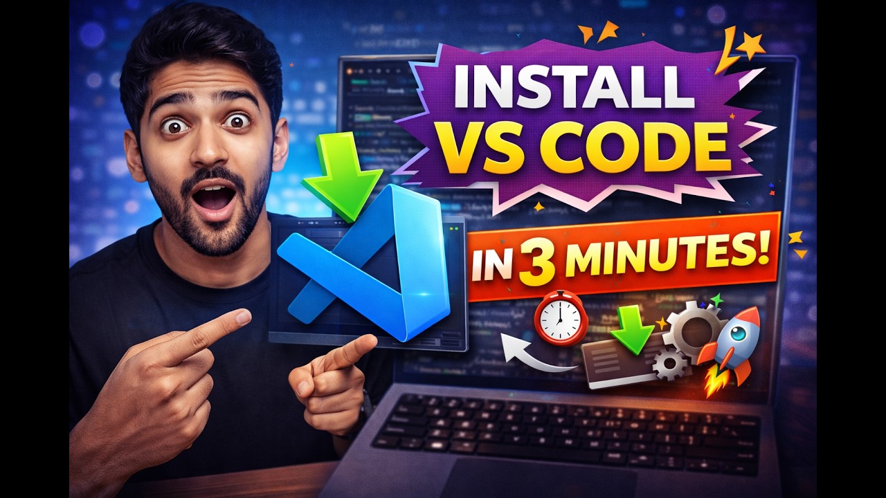VS Code Full Setup in 3 Minutes | Download, Install, Extensions & Ready ...