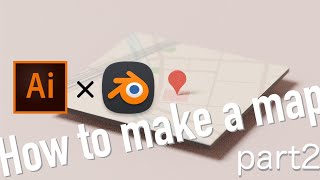 オシャレな地図の作り方　その2～blenderでオシャレ地図を３Dに～ How to make a Map