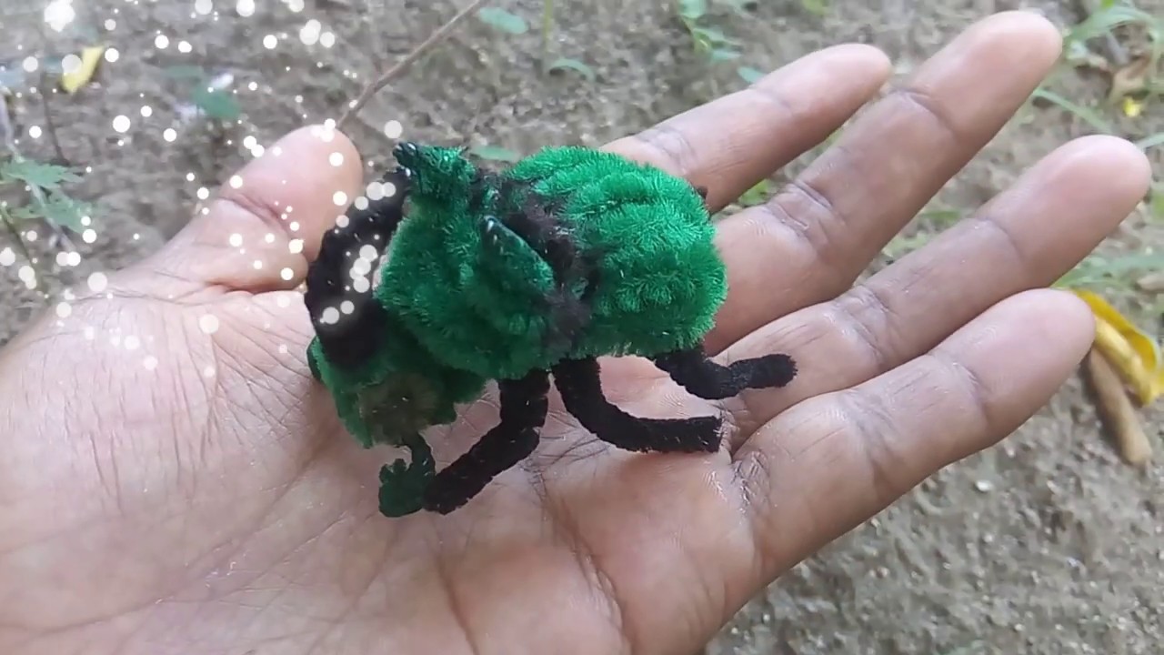 Escarabajo con  limpiapipas/pipecleaner