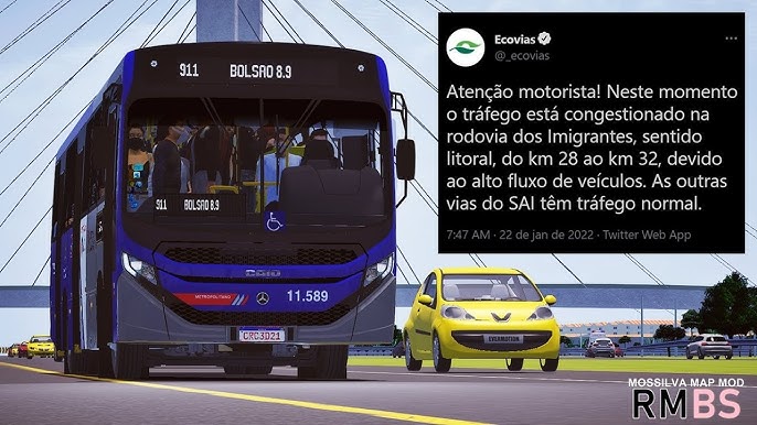 Micróbio quase não consegue subir ladeira - Mapa RMSPf FASE 4 - Proton Bus  Simulator 