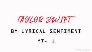 POPalytics | Emotional Sentiment Analysis of Taylor Swift's Lyrics pt. 1