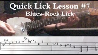 Quick Lick #7: Blues-Rock Lick (TAB in description)