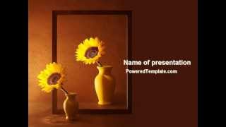 Sunflower Still Life PowerPoint Template by PoweredTemplate.com