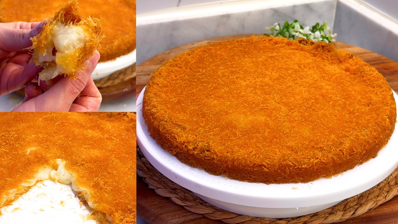 ٣معالق سمنه وربع كنافه وكوب ونصف حليب هتعملوا الكنافه بالكريمه❗️بيدحك عليكم وتشترو القطعه بتمن صنيتن