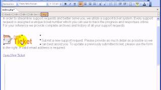 8) How to edit main page in osTicket