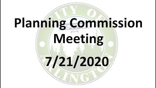 Planning Commission Meeting 7-21-2020
