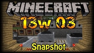 Minecraft Snapshot 13w03a: Droppers, Improvements & Shortcuts