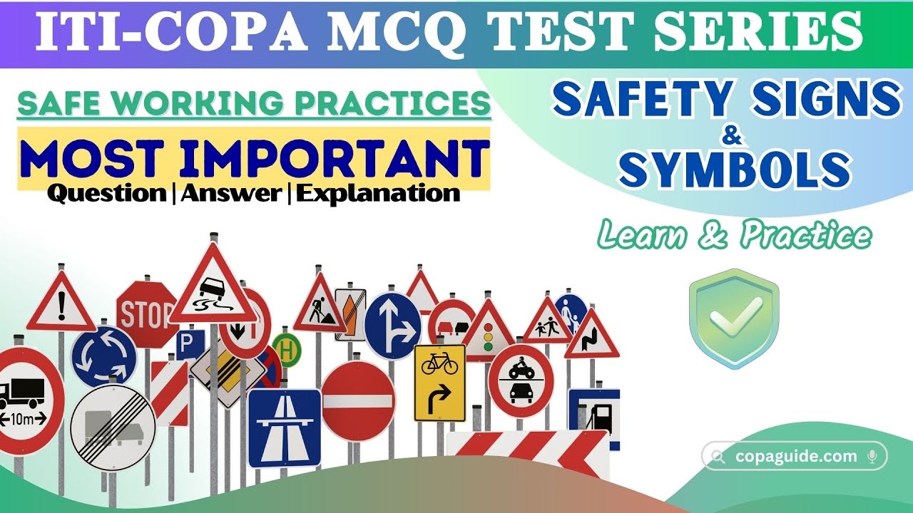 Safety Signs ⚠️ MCQ Test for ITI Students in Hindi 📢 