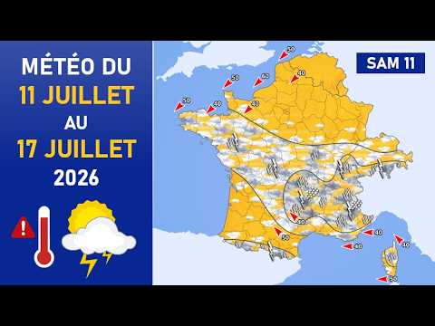 Weather from Saturday, July 11 to Friday, July 17, 2026