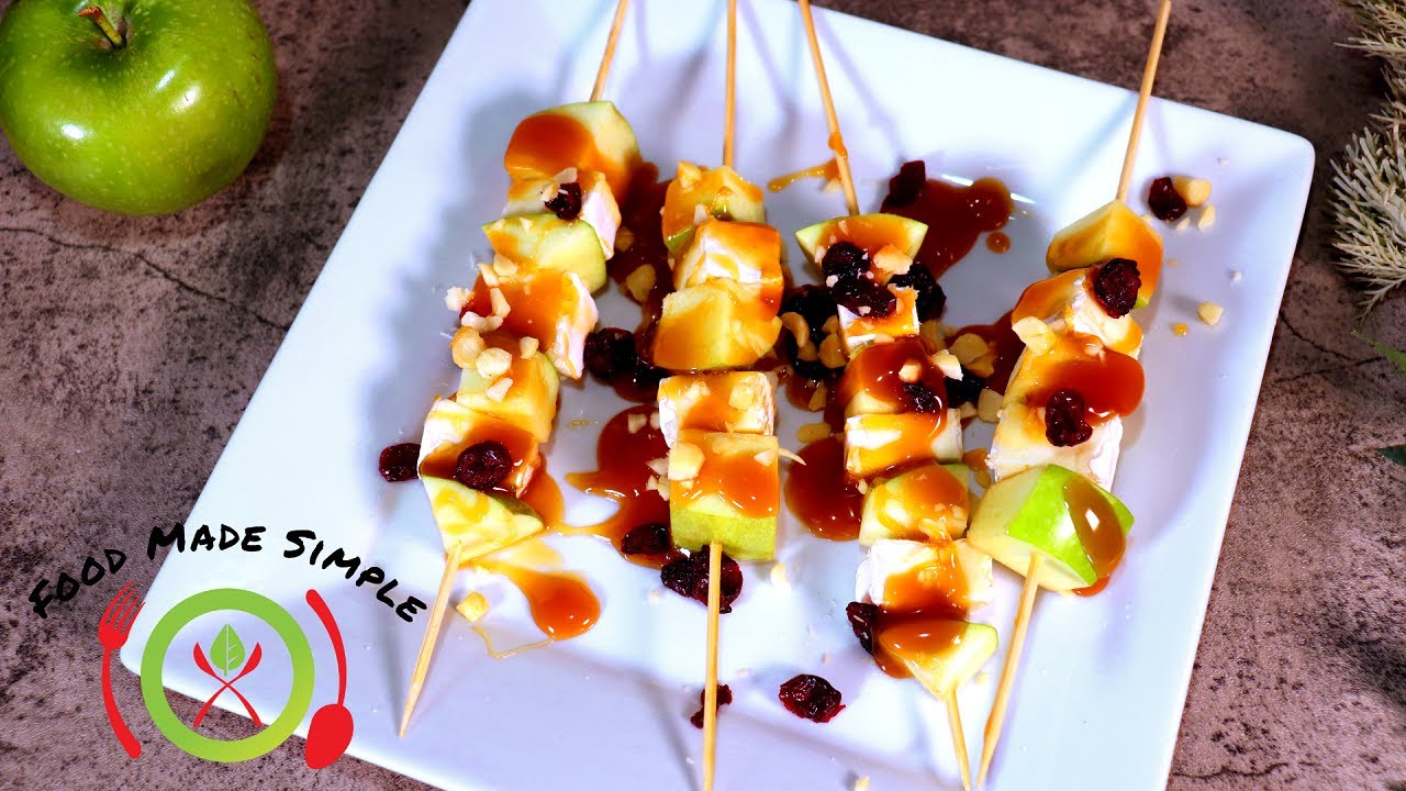 Caramel Apple Brie Skewers 10 minute Appetizer Food Made Simple