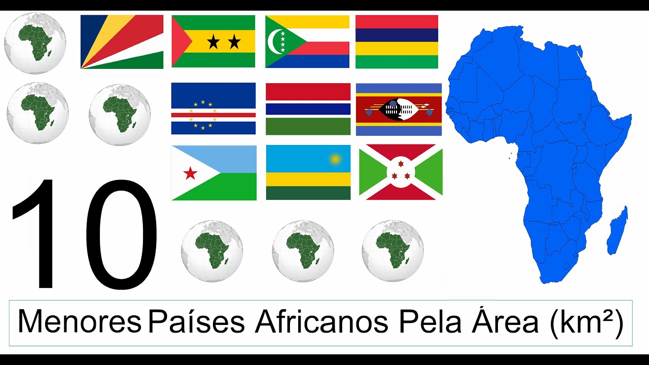 Os 10 Menores Países Africanos pela Área (km²)
