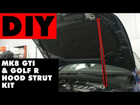 MK8 GTI & Golf R Hood Strut Kit | ECS DIY - YouTube