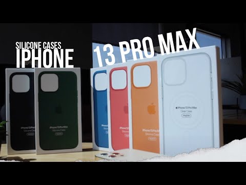2021 iPhone 13 PRO MAX CLEAR/SILICONE MAGSAFE CASES–Midnight, BlueJay, Clover, Marigold, Red, Pink P