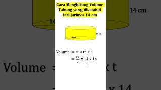 Cara Menghitung Volume Tabung yang Diketahui Jari - Jarinya 14 cm