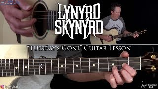 Video thumbnail of "Tuesday's Gone Guitar Lesson - Lynyrd Skynyrd"